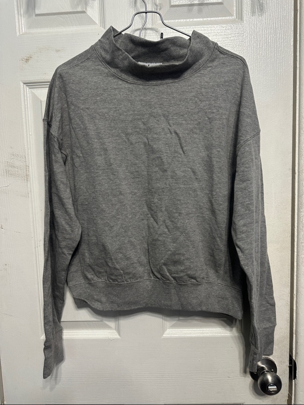 Anthony Richards Light Gray Mock Neck Sweatshirt